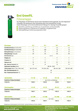 Information Envil GreenFIL Filteranlagen