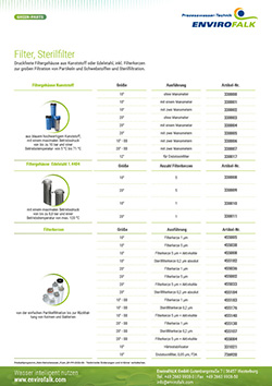 Inofrmation Filter, Sterilfilter