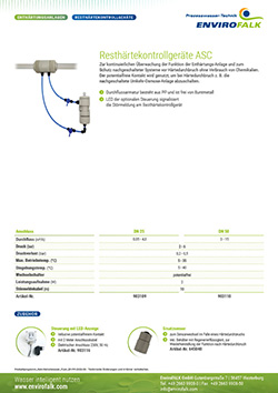 Information Resthärtekontrollgeräte ASC