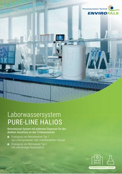 Broschüre Laborwassersystem Pure Line Halios